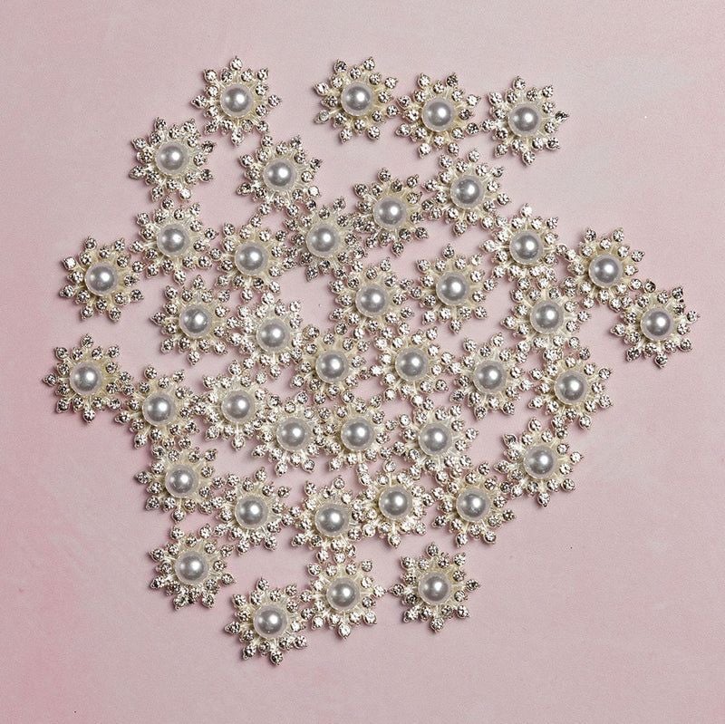 CHLOES CREATIVE CARDS 12MM FLOWER SPARKLERS PEARL (40 PACK)