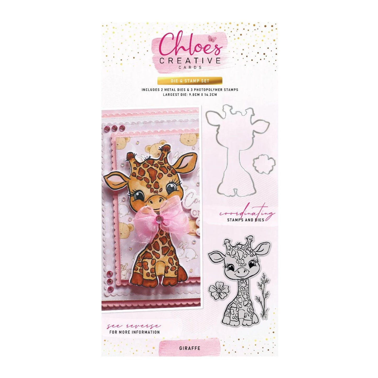 CHLOES CREATIVE CARDS GIRAFFE STAMP AND DIE SET