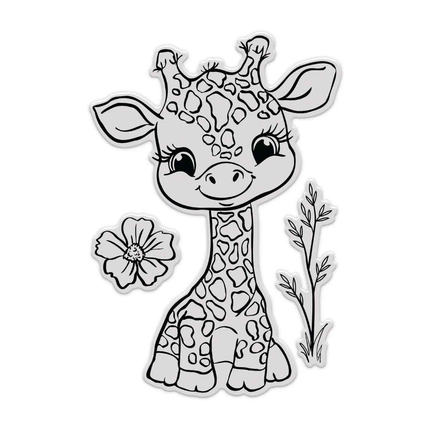 CHLOES CREATIVE CARDS GIRAFFE STAMP AND DIE SET