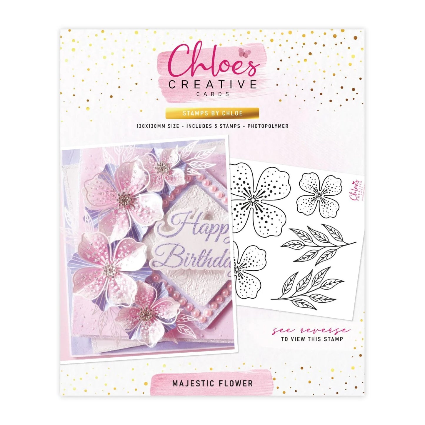 STAMPS BY CHLOE MAJESTIC FLOWER CLEAR PHOTOPOLYMER STAMP