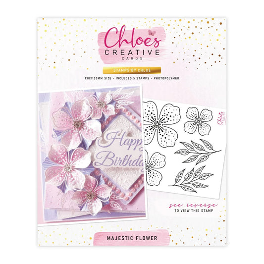 STAMPS BY CHLOE MAJESTIC FLOWER CLEAR PHOTOPOLYMER STAMP