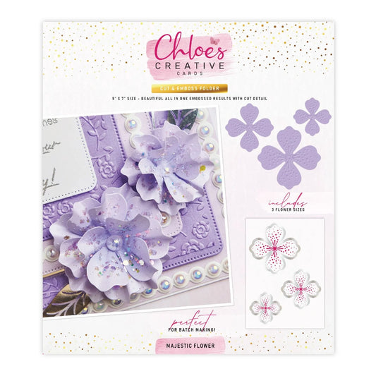 CHLOES CREATIVE CARDS MAJESTIC FLOWER 5x7 CUT & EMBOSS FOLDER