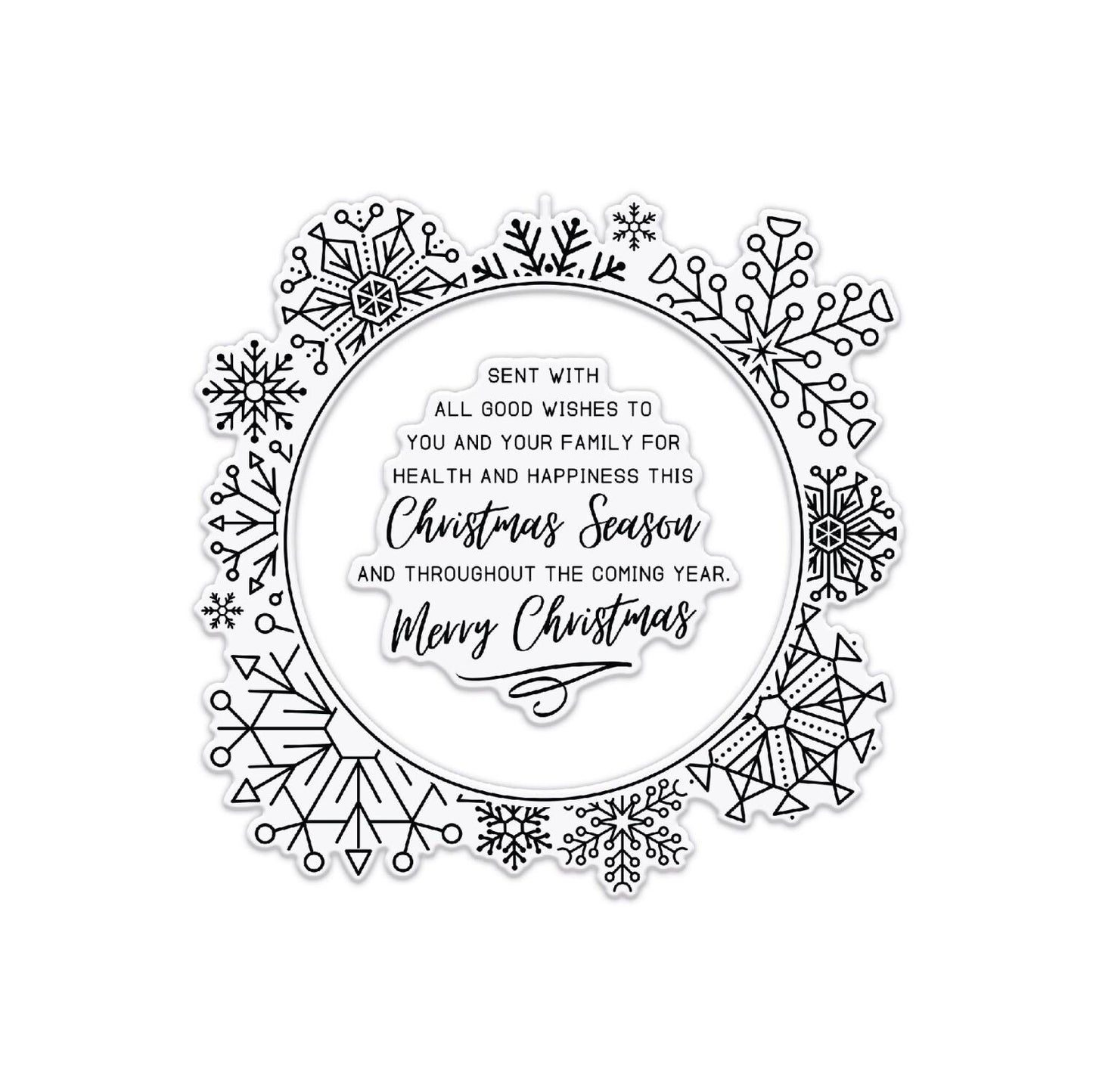 CHLOES CREATIVE CARDS DIE & STAMP SET - SNOWFLAKE FLURRY FRAME