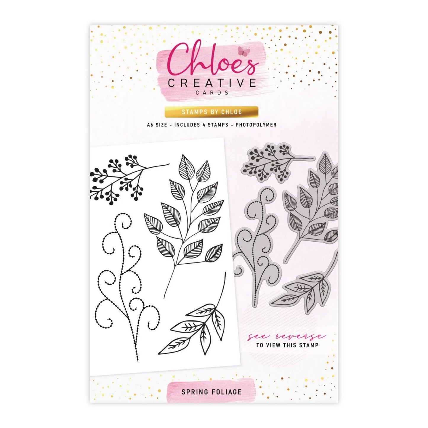 CHLOES CREATIVE CARDS SPRING FOLIAGE PHOTOPOLYMER STAMP SET