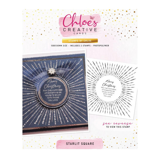 CHLOES CREATIVE CARDS PHOTOPOLYMER STAMP SET - STARLIT SQUARE