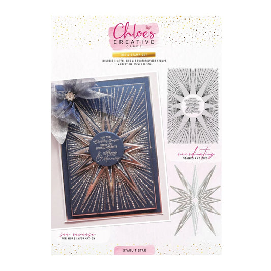 CHLOES CREATIVE CARDS DIE & STAMP SET - STARLIT STAR