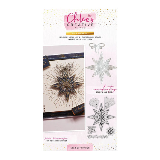CHLOES CREATIVE CARDS DIE & STAMP SET - STAR OF WONDER