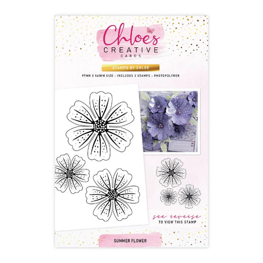 CHLOES CREATIVE CARDS SUMMER FLOWER PHOTOPOLYMER STAMP SET