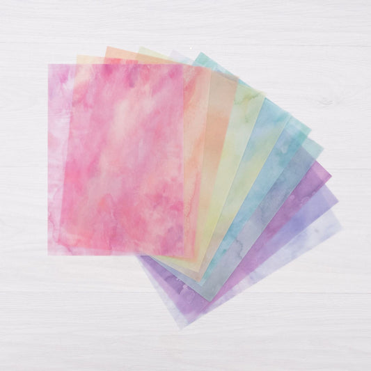 CHLOES CREATIVE CARDS DESIGNER PRINTED A4 VELLUM - WATERCOLOUR WASHES MINI PACK