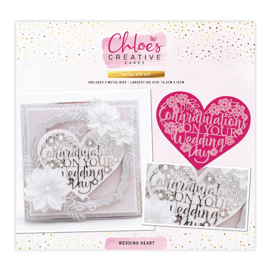 CHLOES CREATIVE CARDS METAL DIE SET - WEDDING HEART