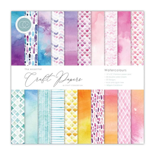 WATERCOLORS 12" X 12" PAPER PAD - CRAFT CONSORTIUM