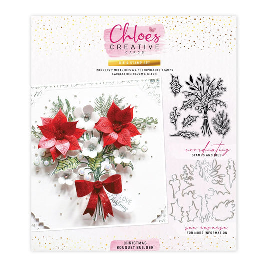 CHLOES CREATIVE CARDS DIE & STAMP SET - CHRISTMAS BOUQUET BUILDER