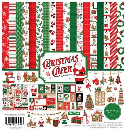 CHRISTMAS CHEER 12" X 12" COLLECTION PACK BY CARTA BELLA PAPER CO