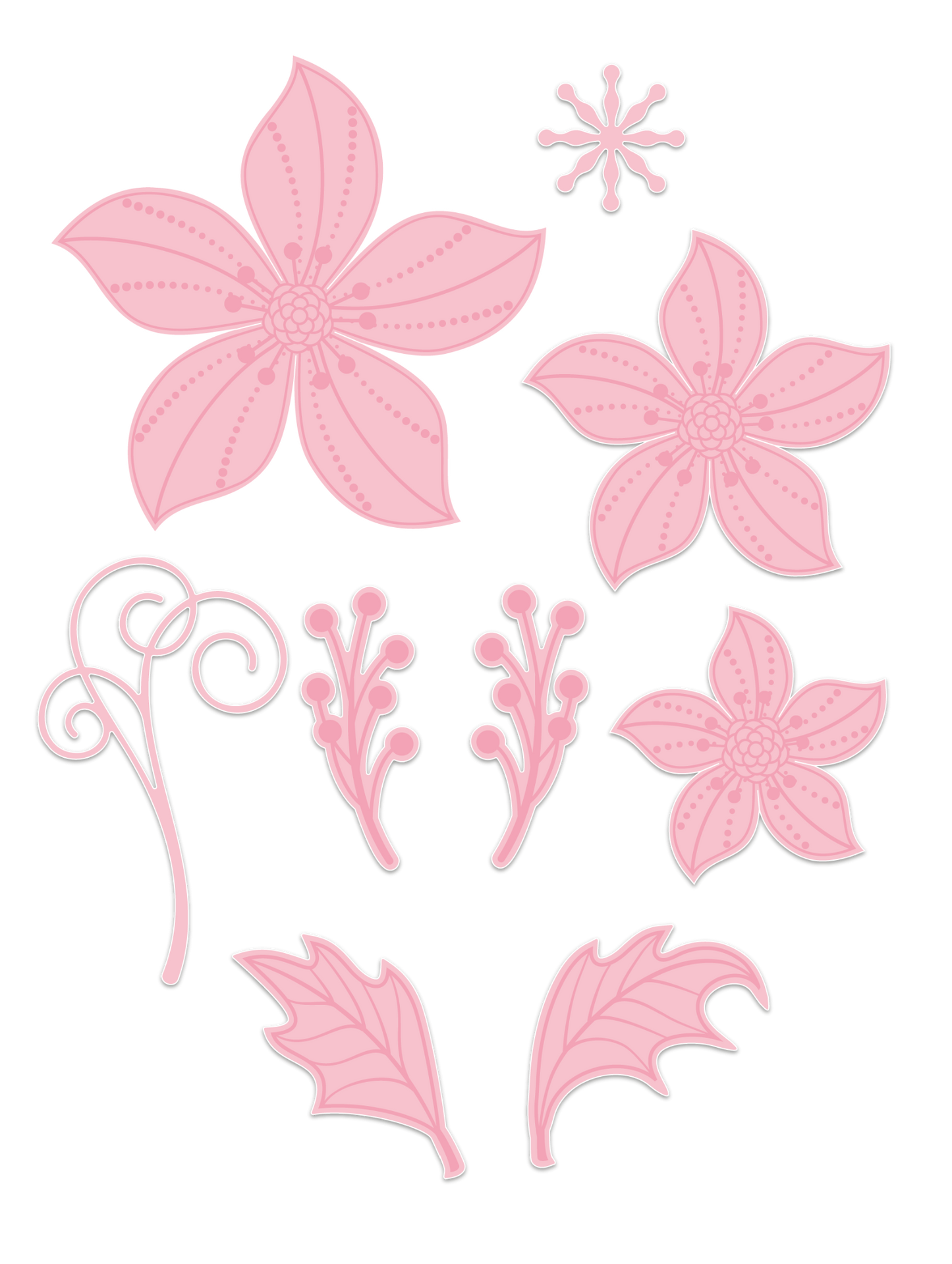 CHLOES CREATIVE CARDS 3D EMBOSSING FOLDER, STAMP AND METAL DIE SET - CHRISTMAS ROSE