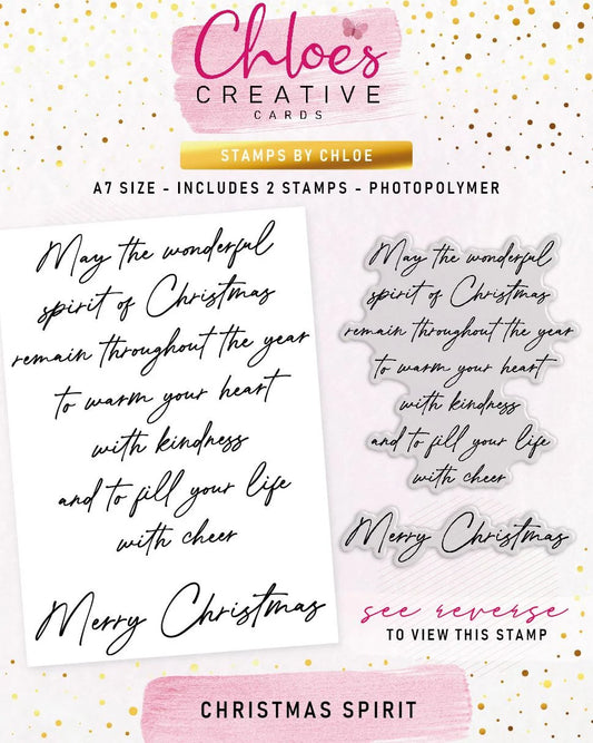 CHLOES CREATIVE CARDS CHRISTMAS SPIRIT CLEAR PHOTOPOLYMER STAMP SET