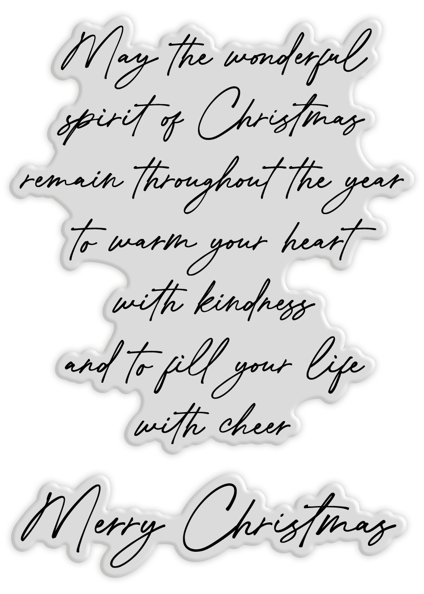 CHLOES CREATIVE CARDS CHRISTMAS SPIRIT CLEAR PHOTOPOLYMER STAMP SET