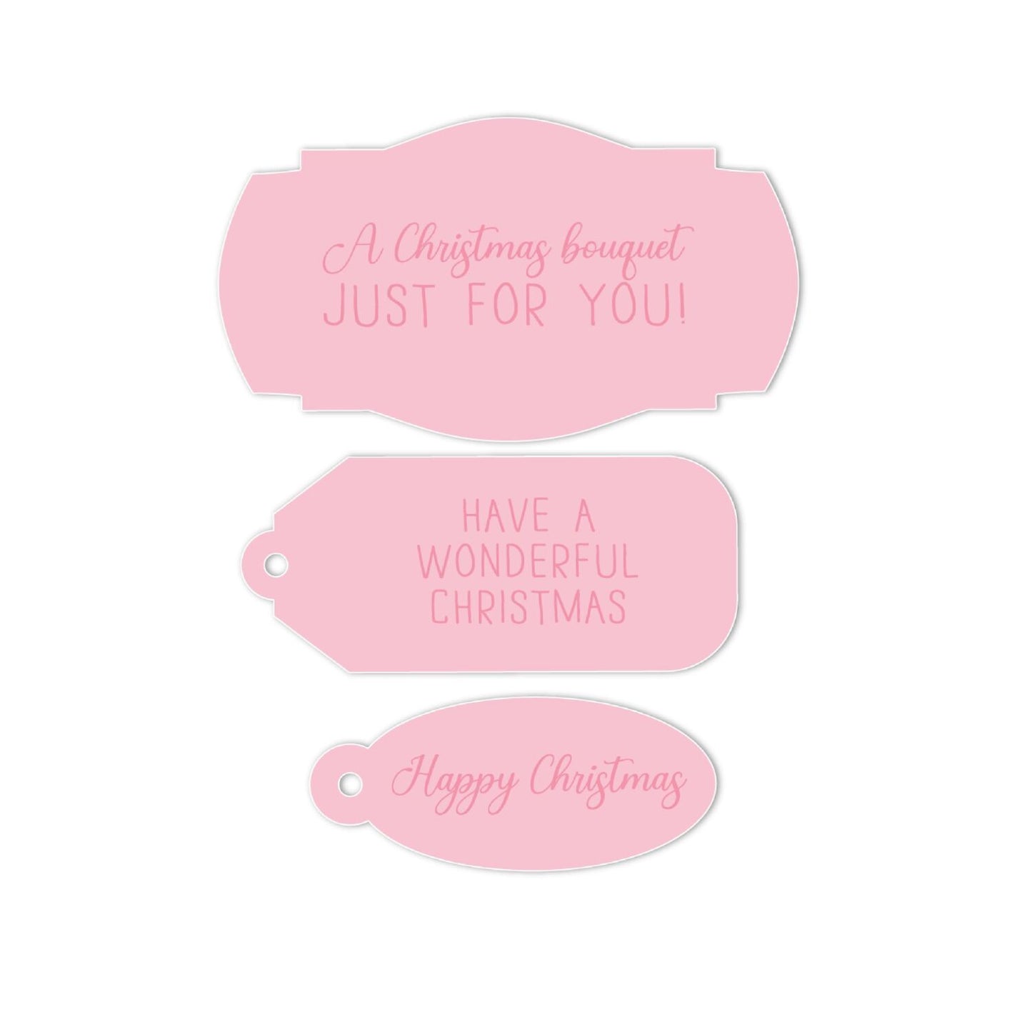 CHLOES CREATIVE CARDS DIE & STAMP SET - CHRISTMAS TINY TAG & SENTIMENTS