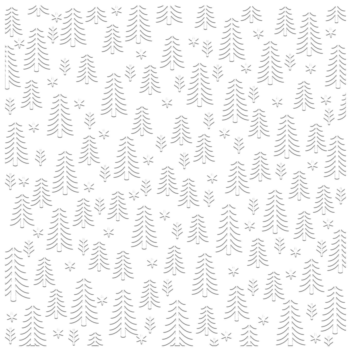 CHLOES CREATIVE CARDS CHRISTMAS TREES 8"x 8" 2D EMBOSSING FOLDER