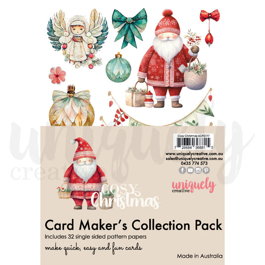 COSY CHRISTMAS A5 CARD MAKER'S COLLECTION/CREATIVE CUTS PACK BY UNIQUELY CREATIVE