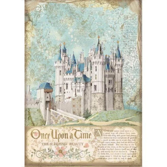 SLEEPING BEAUTY CASTLE - A4 RICEPAPER BY STAMPERIA
