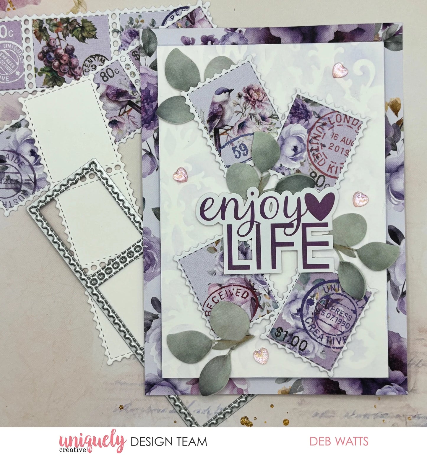 POSTAGE STAMP STRIP DIE - UNIQUELY CREATIVE