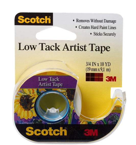 SCOTCH 3M LOW TACK ARTIST TAPE 3/4" X 9.1M
