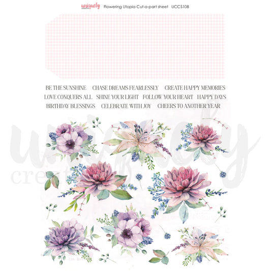 FLOWERING UTOPIA CUT-A-PART SHEET