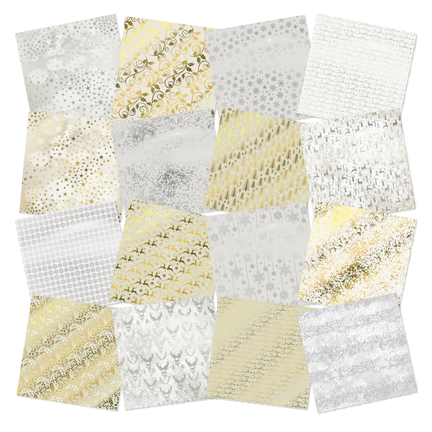 CHLOES CREATIVE CARDS FOILED PAPER PAD (8"X8") - GILDED CHRISTMAS