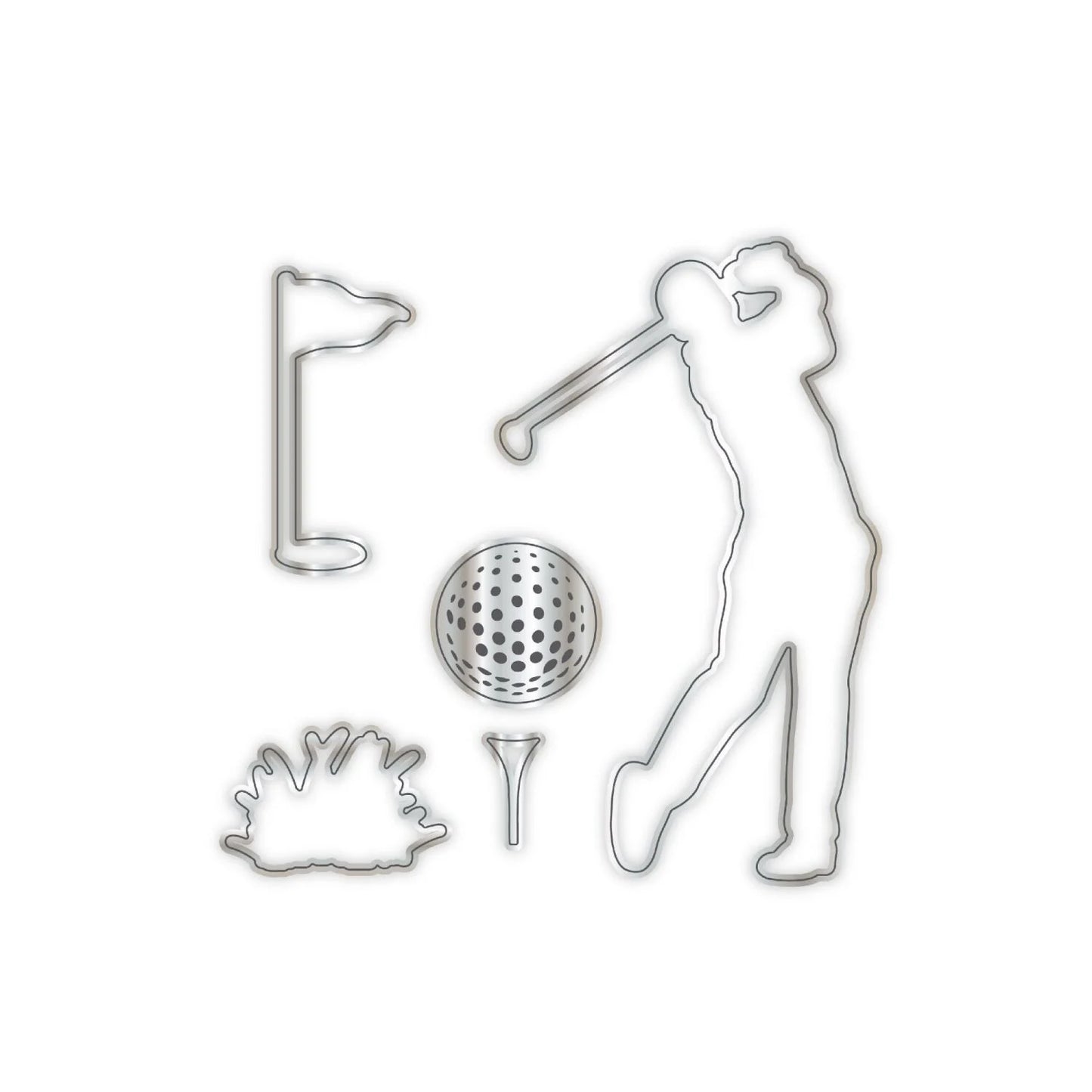 CHLOES CREATIVE CARDS DIE & STAMP SET - GOLF