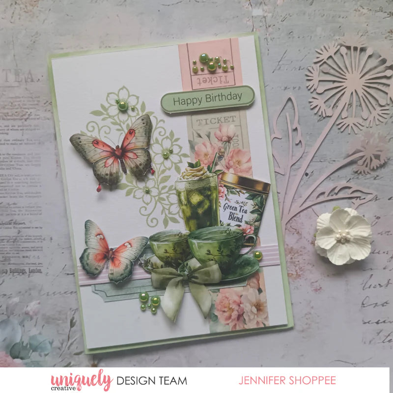 WINGS & WILDFLOWERS PHOTOPOLYMER STAMP - UNIQUELY CREATIVE