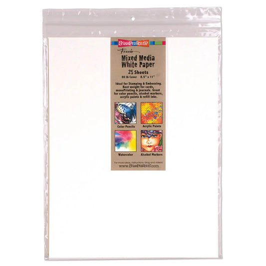 FRAN'S MIXED MEDIA WHITE PAPER (5 SHEET MINI PACK) - STAMPENDOUS!