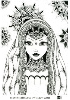 MYSTIC PRINCESS BY TRACY SCOTT - A4 RICEPAPER