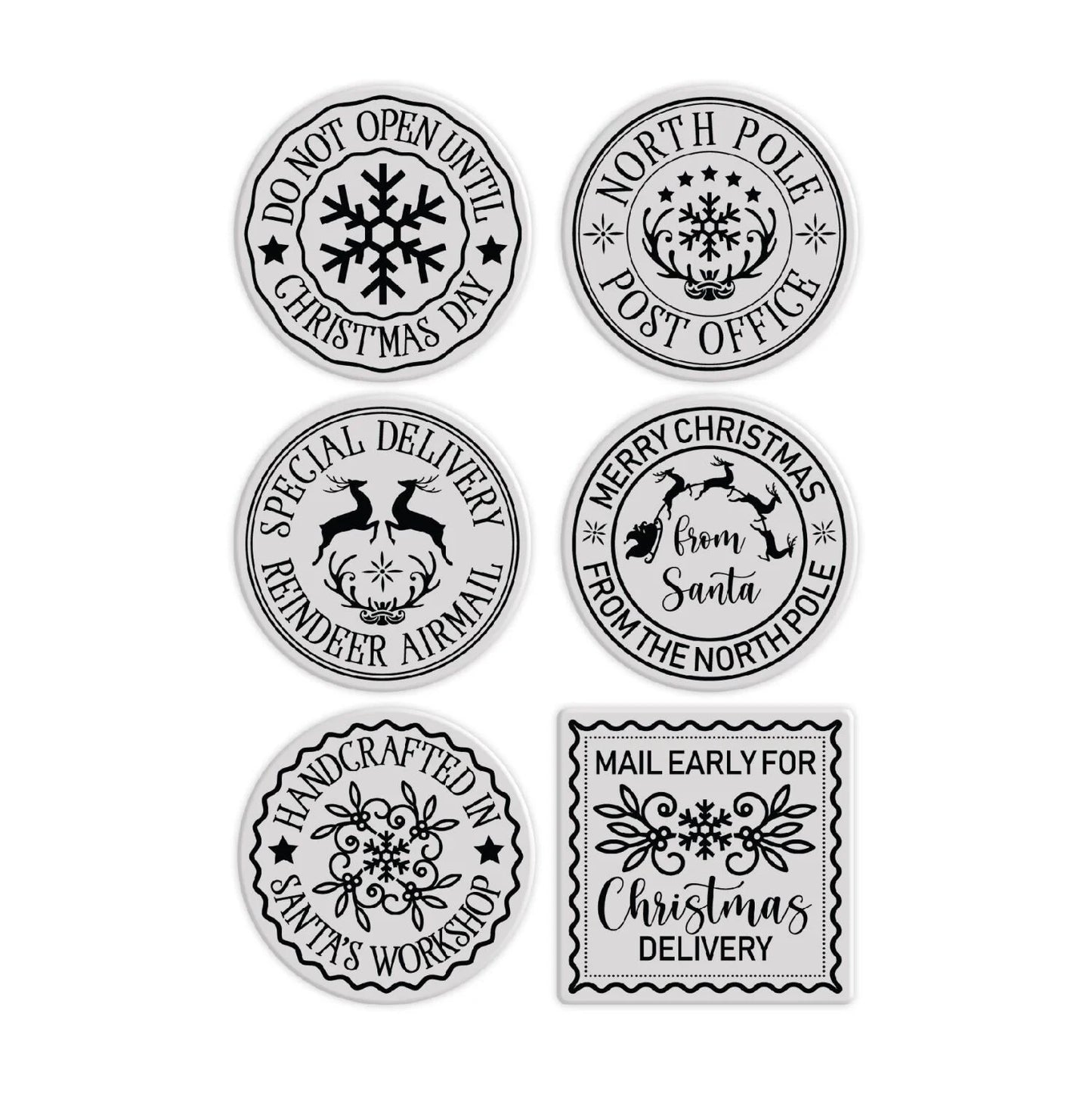 STAMPS BY CHLOE NORTH POLE POSTMARKS CLEAR PHOTOPOLYMER STAMP SET