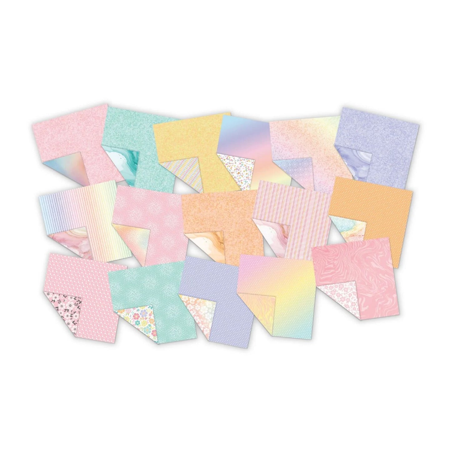 CHLOES CREATIVE CARDS DESIGNER PAPER PAD (8"X8") - PASTEL RAINBOW DELIGHT