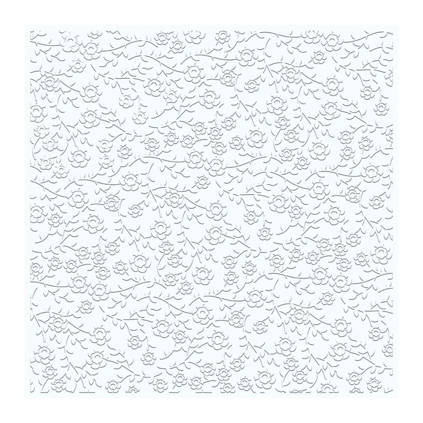 CHLOES CREATIVE CARDS PEONY BACKGROUND 8"x 8" 2D EMBOSSING FOLDER