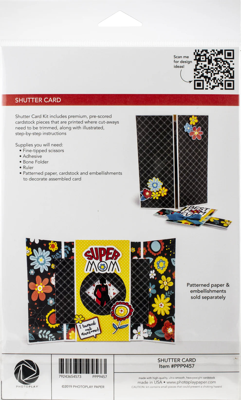 PHOTOPLAY SHUTTER CARD - 3 PC CARDMAKING KIT