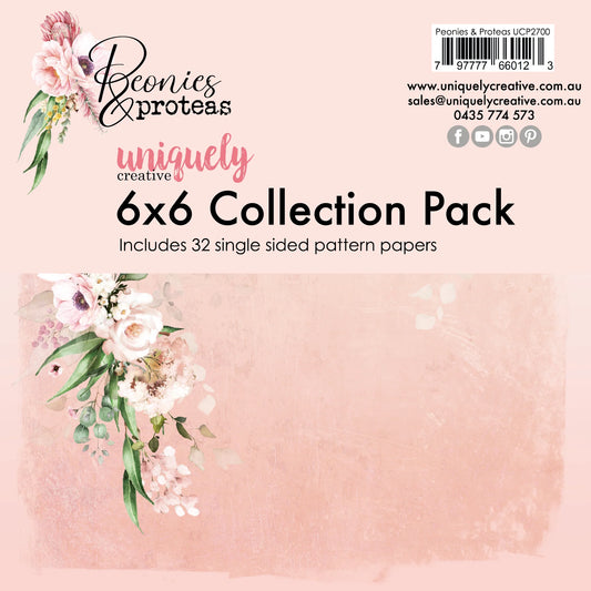 PEONIES & PROTEAS 6" x 6" COLLECTION PACK