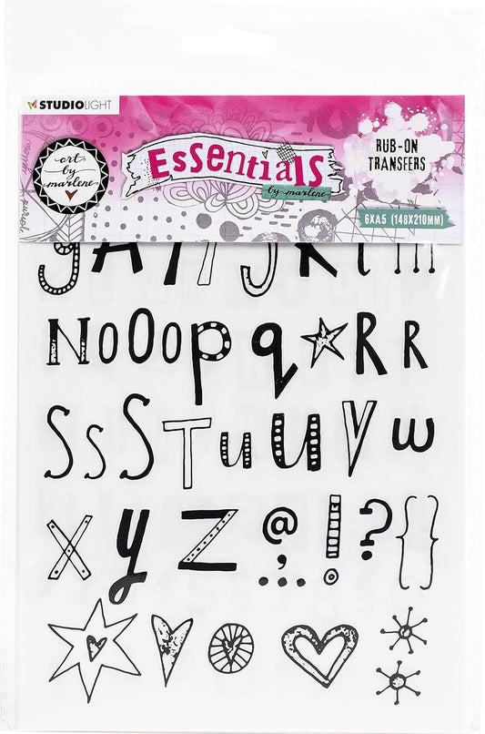 ART BY MARLENE ESSENTIALS ALPHABET & QUOTE RUB-ON PACK