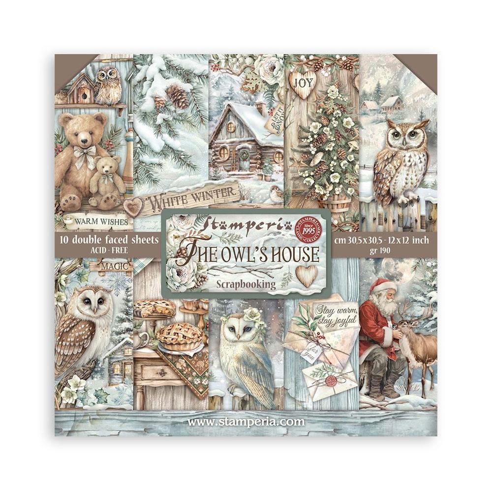 STAMPERIA 12" X 12" DOUBLE FACED PAPER PAD - THE OWL'S HOUSE