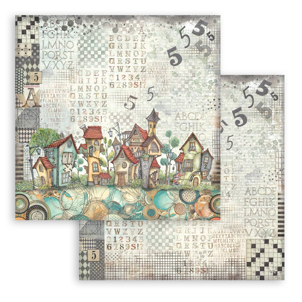 STAMPERIA 12" X 12" DOUBLE FACED PAPER PAD - FURRY FRIENDS