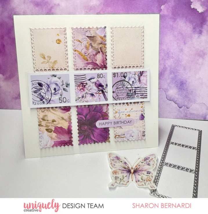POSTAGE STAMP STRIP DIE - UNIQUELY CREATIVE