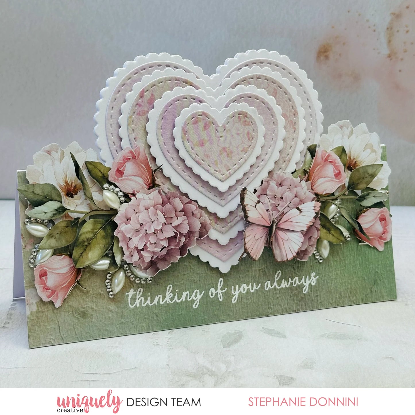 STITCHED NESTING & SCALLOPED HEARTS DIE SET BY UNIQUELY CREATIVE