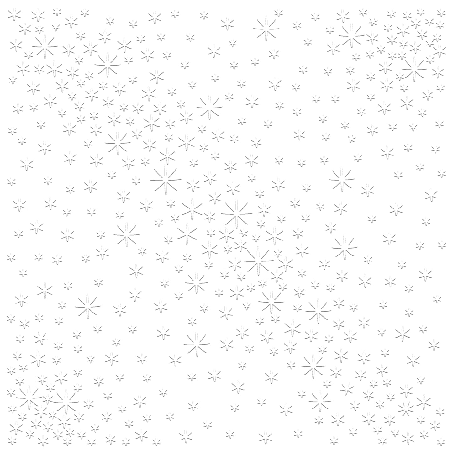 CHLOES CREATIVE CARDS SPARKLING STARS 8"x 8" 2D EMBOSSING FOLDER