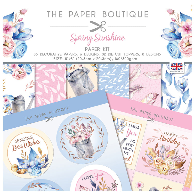 SPRING SUNSHINE 8" X 8" MINI PAPER/TOPPER CARD MAKING SET