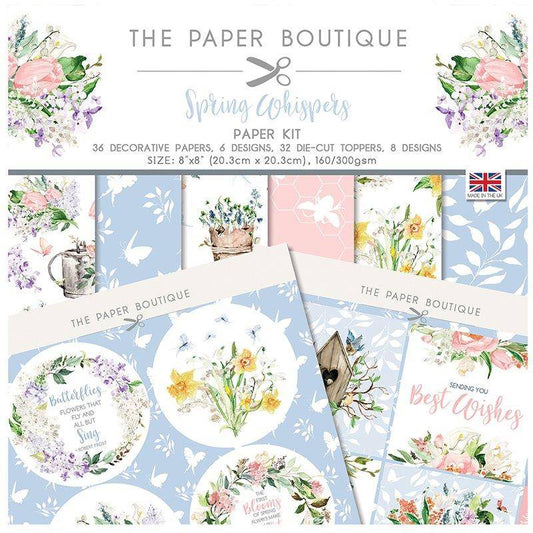 SPRING WHISPERS 8" X 8" MINI PAPER/TOPPER CARD MAKING SET