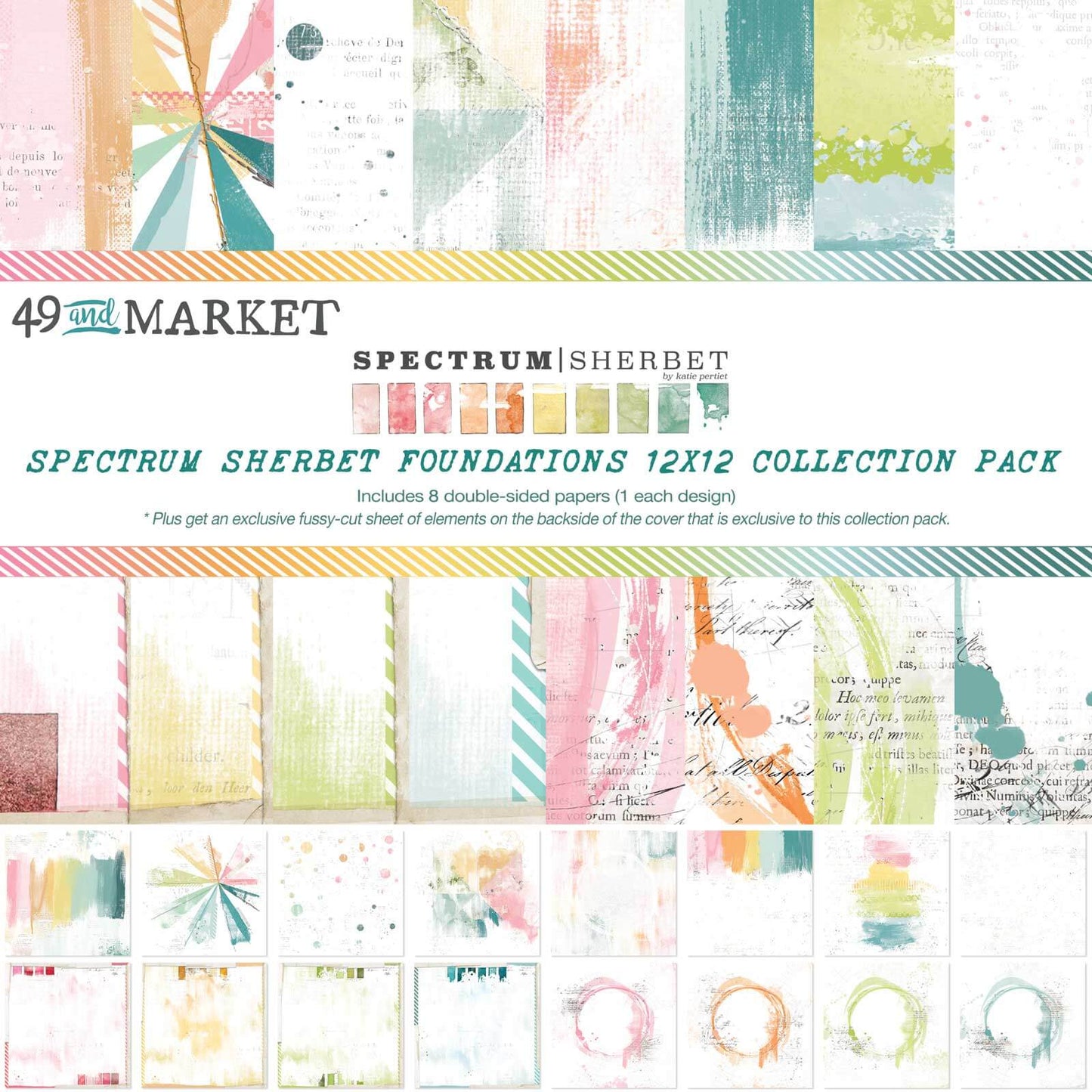 SPECTRUM SHERBERT FOUNDATIONS 12" X 12" COLLECTION PACK - 49 AND MARKET