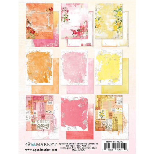 SPECTRUM SHERBERT STRAWBERRY LEMONADE 6" X 8" MINI PAPER COLLECTION - 49 AND MARKET