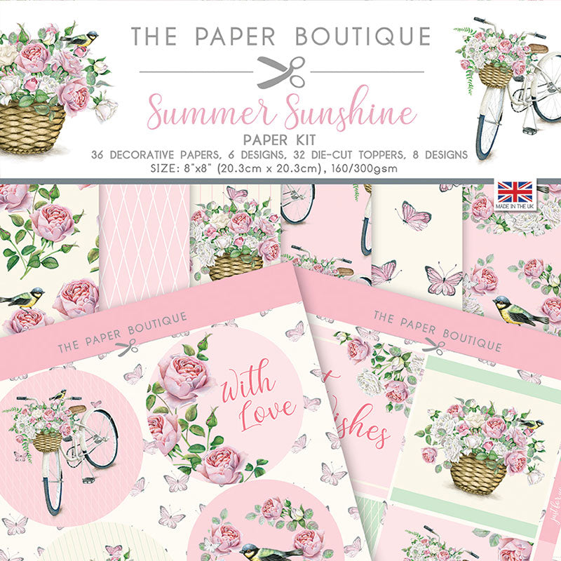 SUMMER SUNSHINE 8" X 8" MINI PAPER/TOPPER CARD MAKING SET