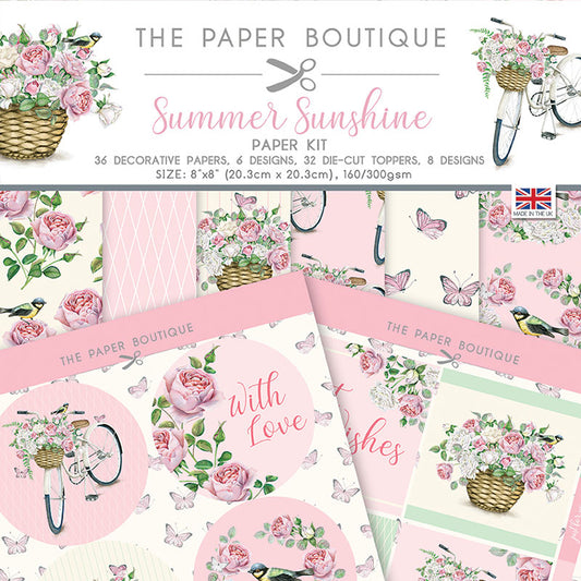 SUMMER SUNSHINE 8" X 8" MINI PAPER/TOPPER CARD MAKING SET