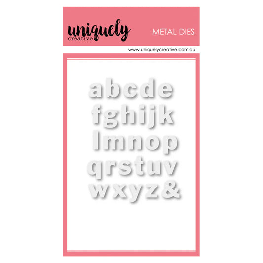 SMALL LOWERCASE ALPHA DIE SET BY UNIQUELY CREATIVE